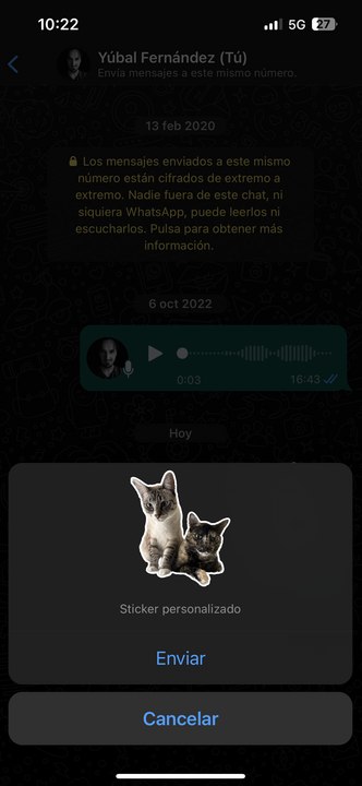 Crea stickers con tus fotos en WhatsApp para iOS