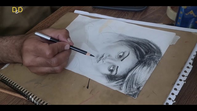 Charcoal Portrait Drawing Tutorial || How draw a Sketch || Face Sketching || Charcoal Drawing #Drawing #Relaxing