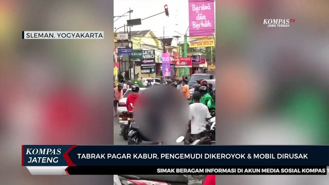 Kabur Setelah Tabrak Pagar, Pengemudi Dikeroyok dan Mobil Dirusak