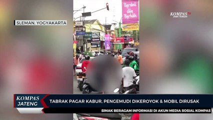 Kabur Setelah Tabrak Pagar, Pengemudi Dikeroyok dan Mobil Dirusak