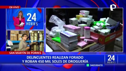 Télécharger la video: San Martín de Porres: hacen forado y roban 450 mil soles en medicamentos