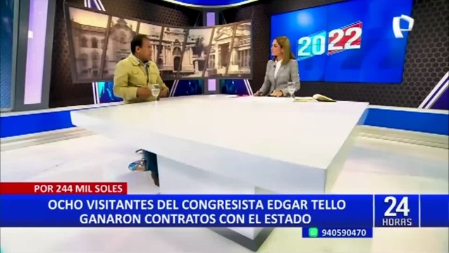 Ocho visitantes del congresista Edgar Tello ganaron contratos con el Estado