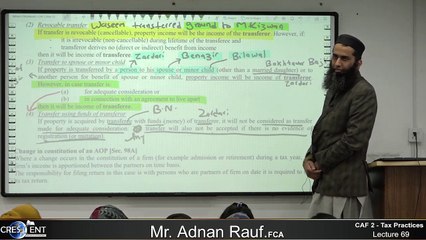 CAF-2 || Lecture 69 || Tax | sir Adnan Rauf | 2023