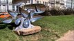 New sculpture by artist Leigh Dyer on St Leonards seafront, East Sussex