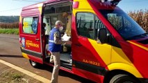 Bombeiros atendem vítima de queda no Bairro Florais do Paraná