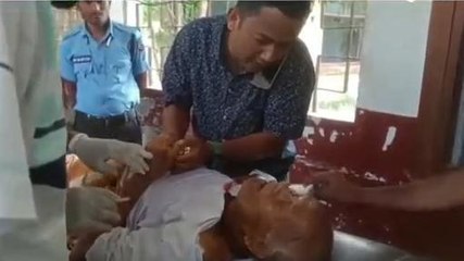 উঃদিনাজপুরঃ আলু বোঝাই লরির ধাক্কা বৃদ্ধকে! দেখুন তারপর কি হল