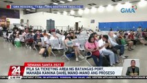 Pila sa ticketing area ng Batangas Port, mahaba kanina dahil mano-mano ang proseso | 24 Oras
