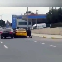 Pendik'te tartıştığı taksiciyi ezmek için otomobilini üzerine sürdü