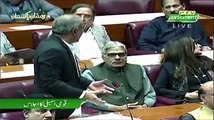 Federal Minister Khawaja Saad Rafique speaking in the National Assembly