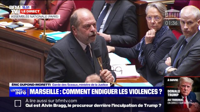 Éric Dupond-Moretti, ministre de la Justice, sur les violences à Marseille: Le ministre de l'Intérieur et moi-même nous agissons