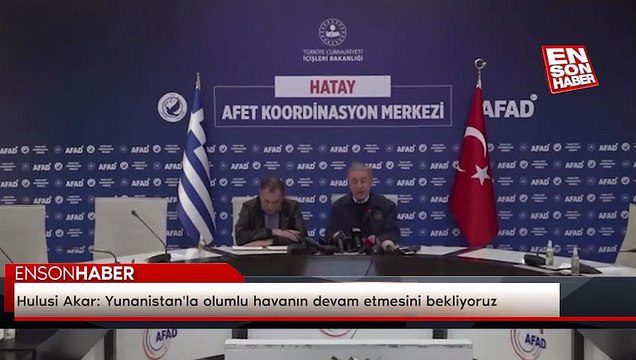 Hulusi Akar: Yunanistan'la olumlu havanın devam etmesini bekliyoruz