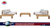 Craquez pour ce salon de jardin en bois  actuellement en promo chez Cdiscount !