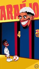 El divertido vídeo animado de Vinicius Jr y Ronald Araujo / REDES
