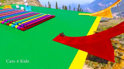 Kid  LEARN FUN Spiderman Cartoon on Motor Bikes  Cars Chasing And Avengers for Children