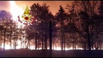 Incendio al parco delle Groane: le immagini delle fiamme che divorano il bosco