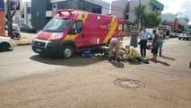 Motociclista fica ferido em acidente de trânsito na Rua Rio da Paz