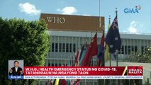 W.H.O: Health emergency status ng COVID-19, tatanggalin na ngayong taon | UB