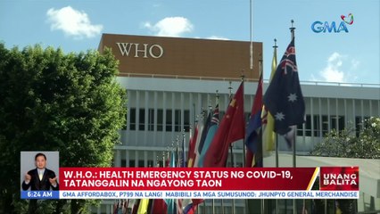 W.H.O: Health emergency status ng COVID-19, tatanggalin na ngayong taon | UB