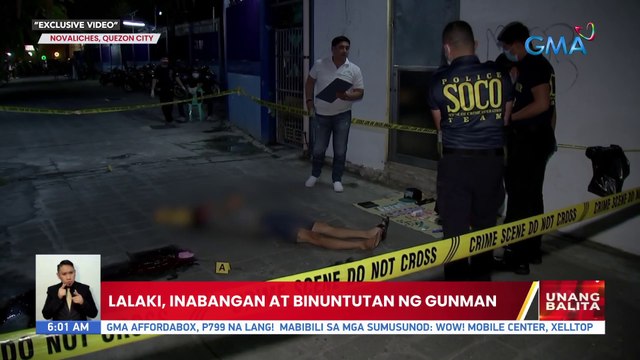 Lalaki, inabangan at binuntutan ng gunman | UB