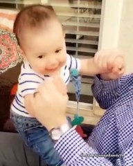 Funny Baby Copies Daddy Cute Moments (2)