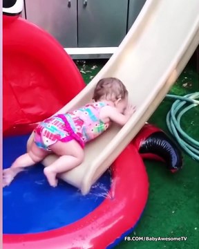 Funny Babies Playing With Water - Baby Outdoor Videos