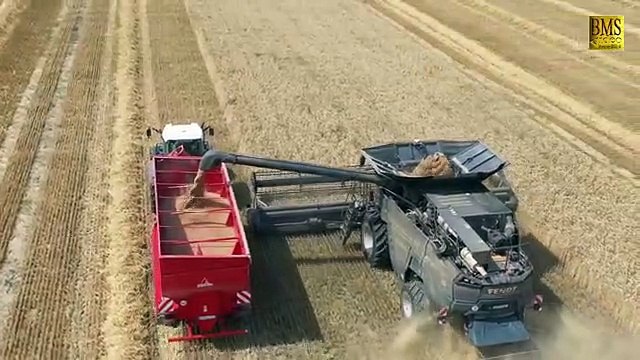 Mähdrescher Fendt IDEAL 8 - 10_7 m on Tour in Germany - new big combine harvester wheat harvest 2019(360P)