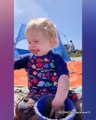 Cutest Baby Playing on the Beach - Funny Baby Outdoor