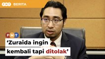 Zuraida ingin kembali ke Bersatu tapi ditolak, kata Wan Fayhsal