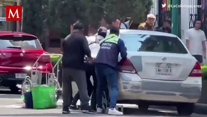 Con todo y araña, conductor huye de las autoridades en la colonia Juárez