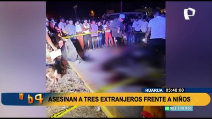 Huaura: frente a niños, asesinan a tres ciudadanos extranjeros en plaza de Sayán