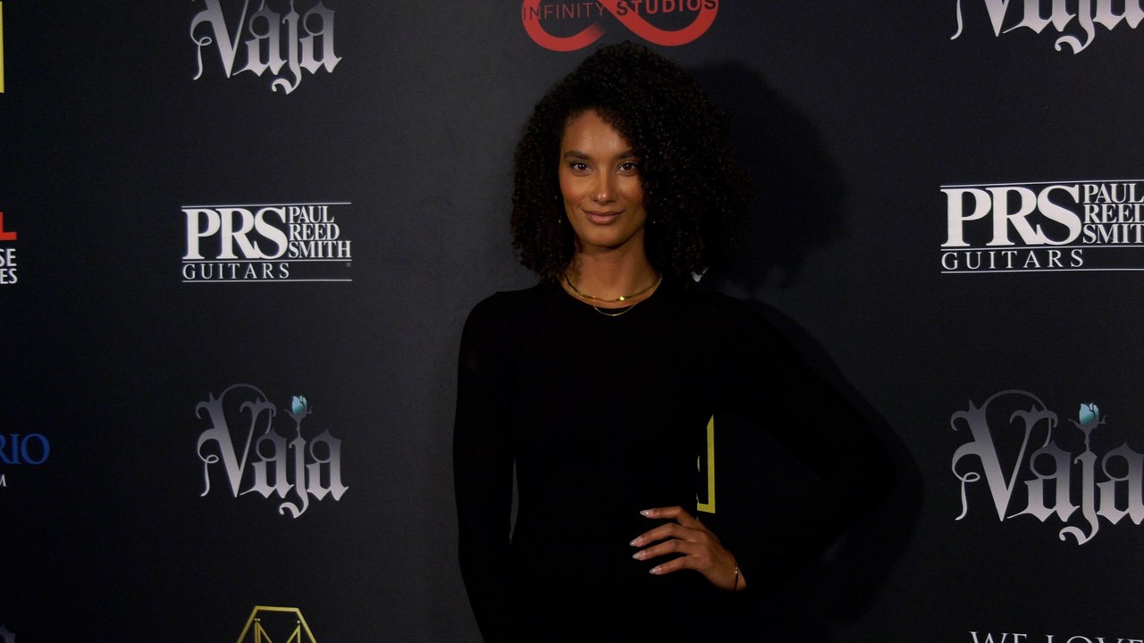 Dana Tyne  attends the red carpet premiere of Vaja's music video "People Are People" in Los Angeles