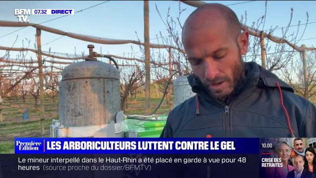 Dans la région lyonnaise, cet agriculteur craint de perdre une partie des ses récoltes en raison des gelées matinales