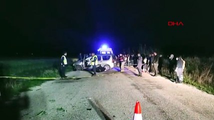 Adana'da hafif ticari araç yol kenarındaki toprak zemine çarptı