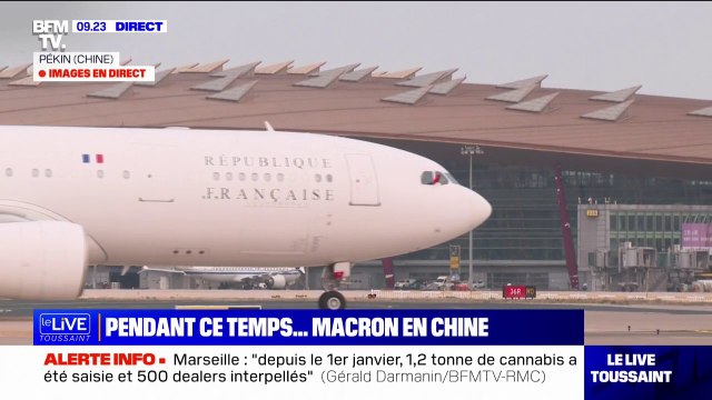 Emmanuel Macron est arrivé en Chine, pour une visite d'État de trois jours