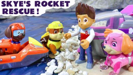 Paw Patrol Rescue Story with ZUMA Helping Ryder rescue Skye's Rocket