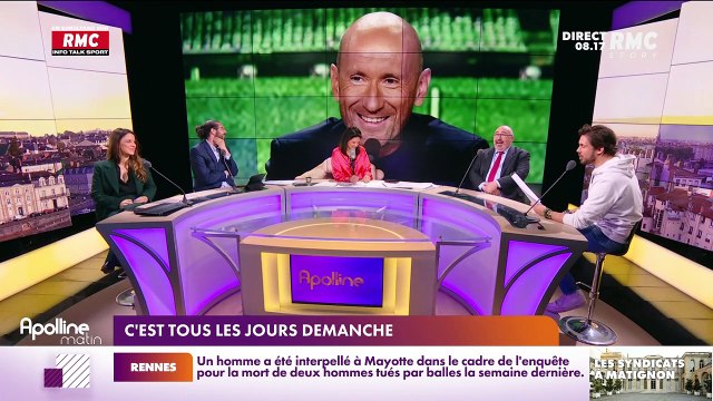 C'est PSG-OM : Arnaud Demanche parodie L'After Foot avant l'interview de Gérald Darmanin par Apolline de Malherbe