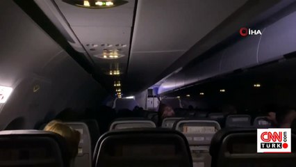 Uçakta korku dolu anlar
