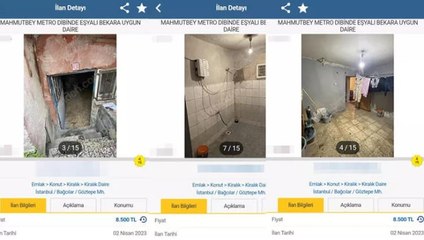 Bağcılar’da 8 bin 500 lira kiralık harabe ev tepki çekti