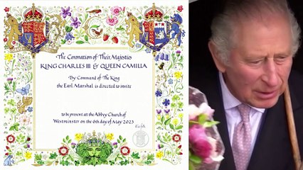 What does King Charles' coronation invite look like?