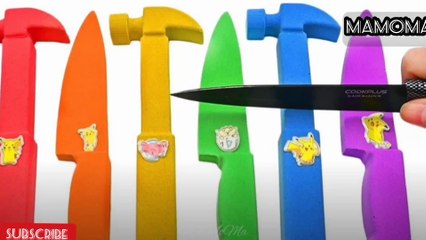 How To Make Rainbow Hammer Knife With Kinetic Sand | Funny Satisfying Video #satisfyingvideo
