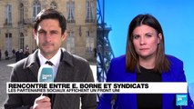 Rencontre entre Elisabeth Borne et les syndicats : 