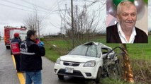 Ağaca çarpan otomobilin sürücüsü hayatını kaybetti