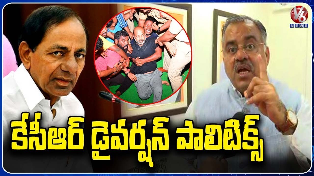 BJP Leader Tarun Chugh Condemns BJP State Chief Bandi Sanjay Arrest  _  V6 News