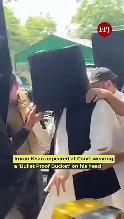 Former Pakistan PM Imran Khan Walks Into The Court With 'Bullet Proof Bucket' On His Head