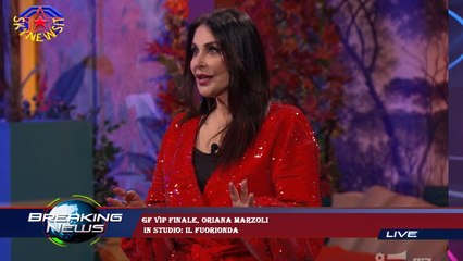 Скачать видео: GF Vip finale, Oriana Marzoli  in studio: il fuorionda