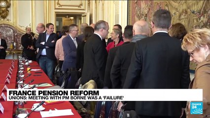 French pension reform: Unions meeting with PM a 'failure'