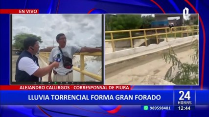 Emergencia en Piura: Lluvia torrencial provoca enorme forado