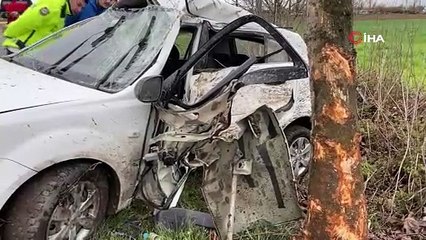Sakarya’da otomobil ağaca çarptı: 1 ölü