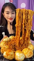 Noodles and Eggs eating ASMR