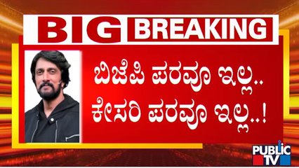 Kiccha Sudeep Says He Will Campaign For The Person, Not Any Party | Public TV